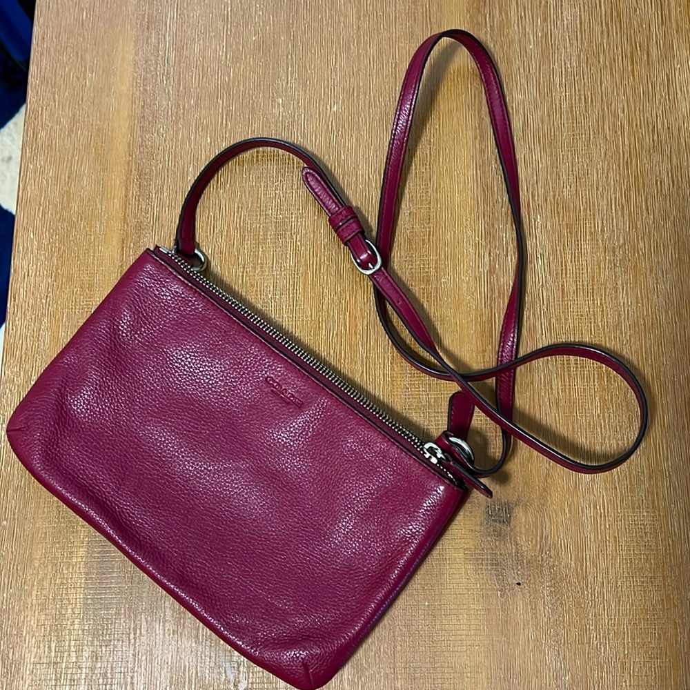 Coach double pocket crossbody bag